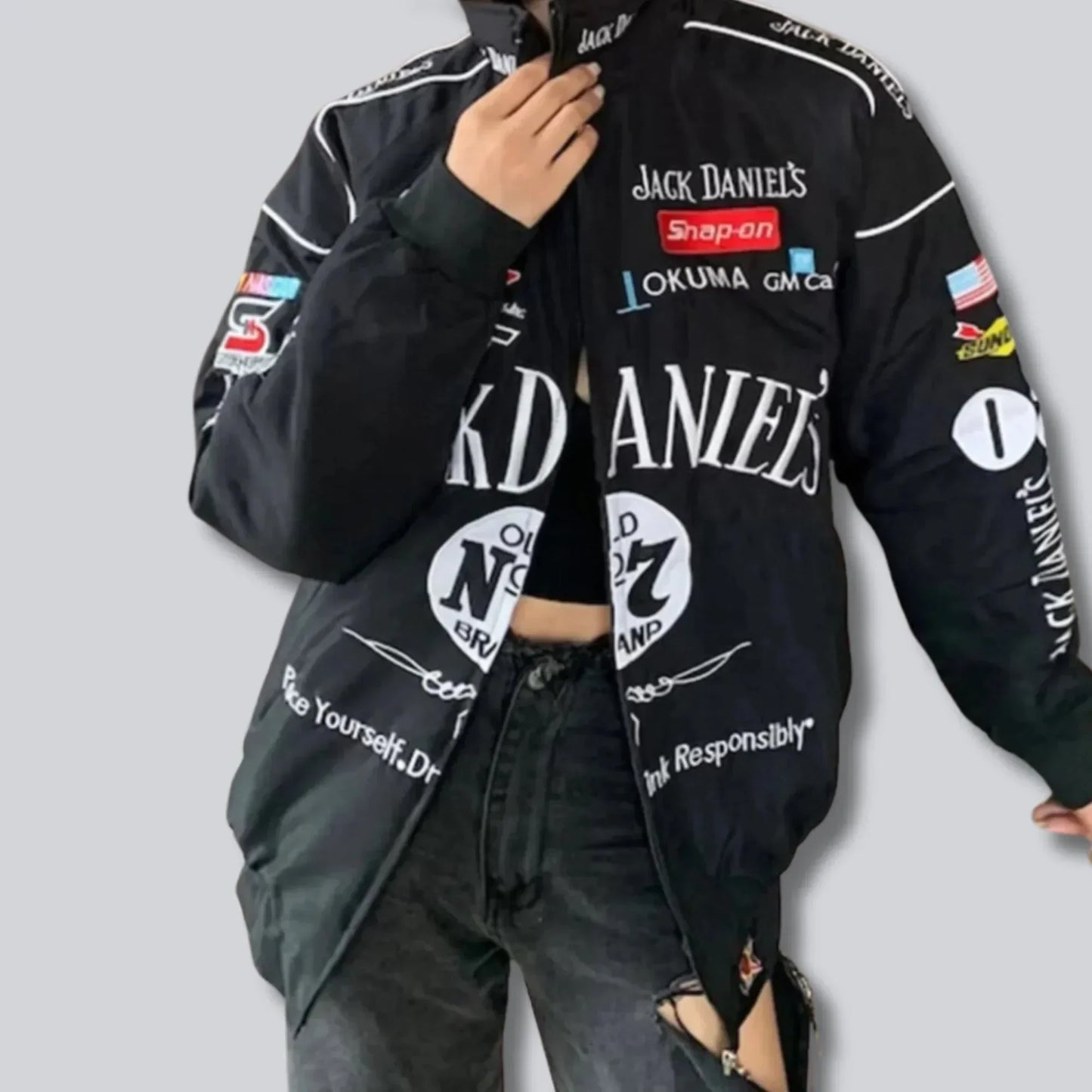 Jack Daniel’s Printed Parachute Jacket – Premium DTF Streetwear Edition