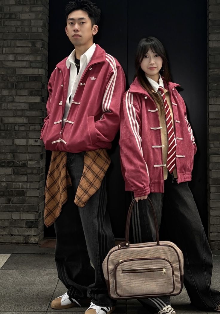 Maroon CNY Suede Knot Jacket – Oversized Unisex Streetwear