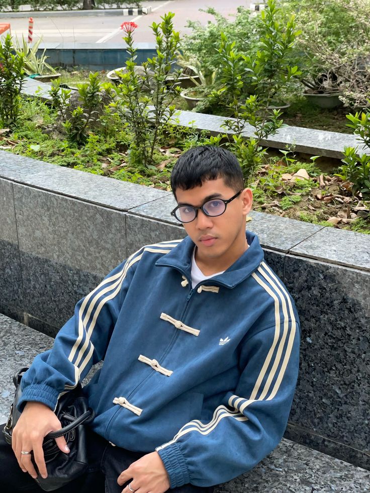 Navy Blue CNY Suede Jacket – Oversized Unisex Chinese-Inspired Streetwear