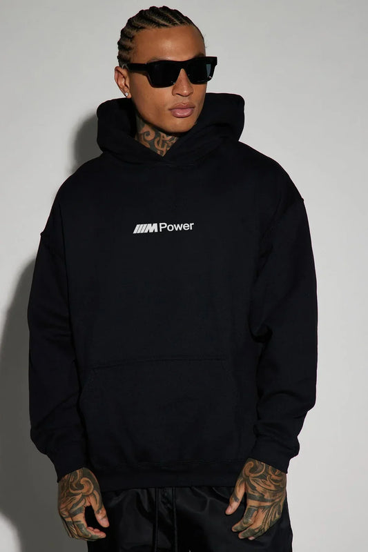 M8 Competition White Oversized Hoodie – 400 GSM Premium Streetwear | WesternVibe®