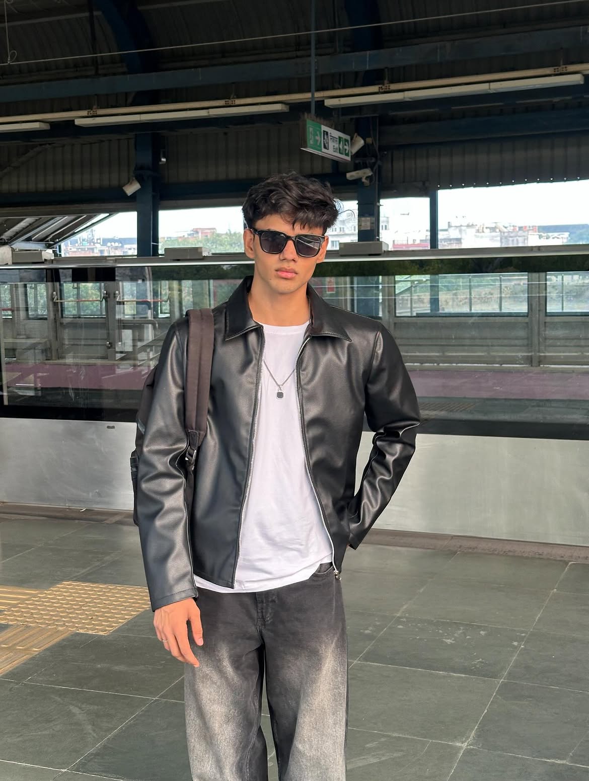 Black Boxy Premium Faux Leather Jacket for Men & Women | Westernvibe