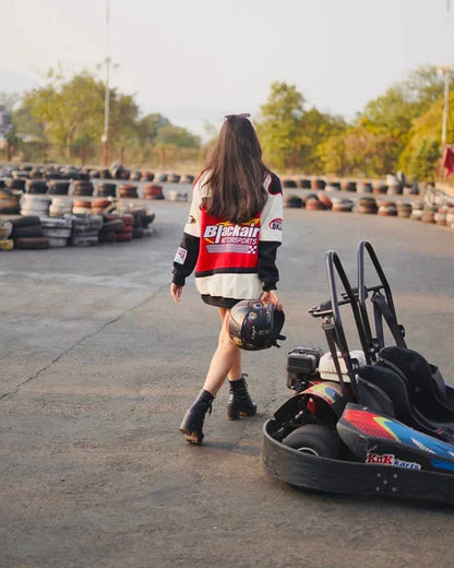Black AIR F1 Racing Jacket | Premium Motorsport Streetwear by WesternVibe®