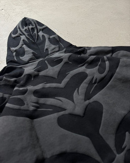 Tribal Shadow Delta Hoodie | Premium Oversized Streetwear by WesternVibe®