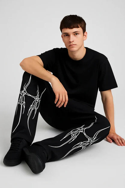 HUSTLERA Baggy Pant — Built Different | Premium Oversized Streetwear by WesternVibe®