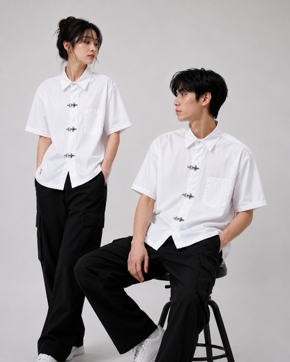 Clasp Essential White Shirt – Clean Minimal Streetwear