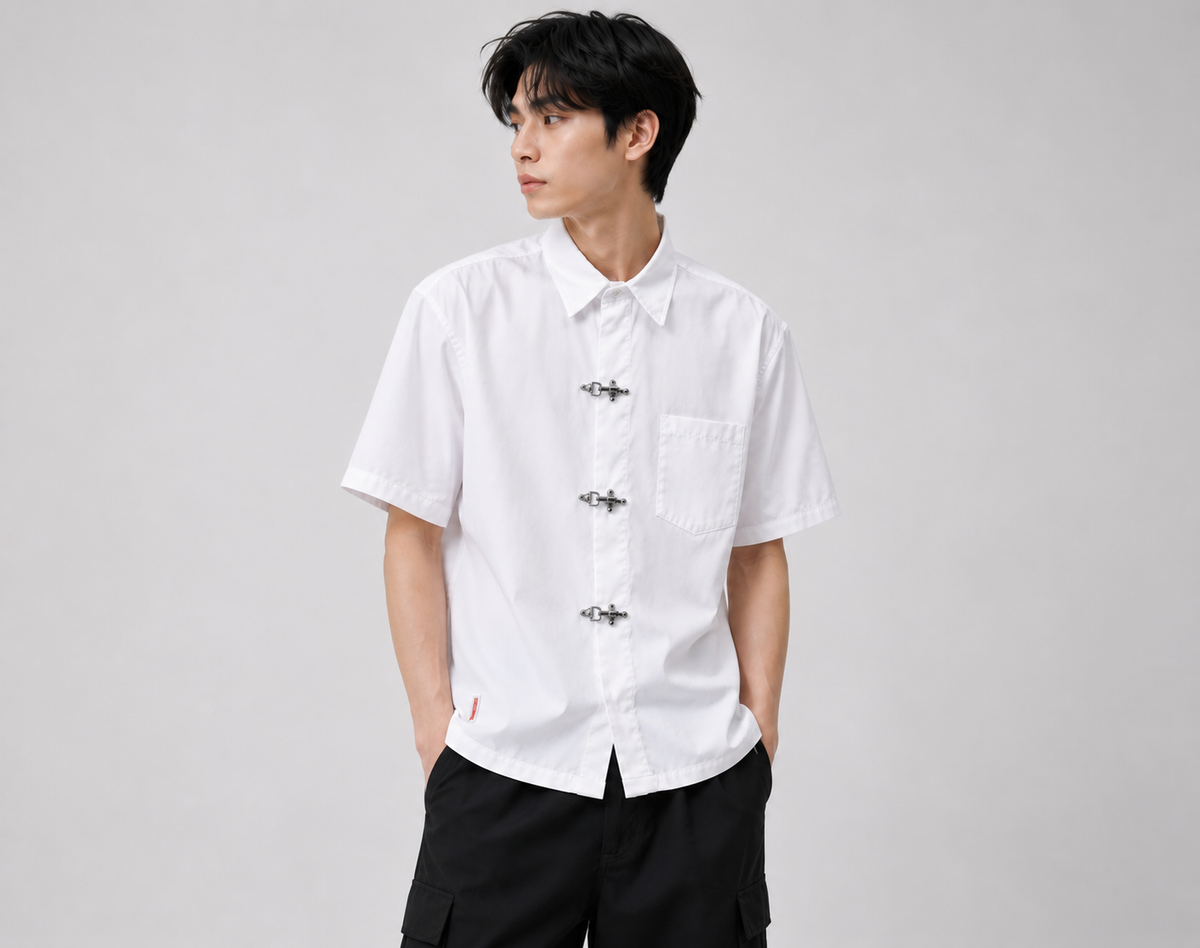 Clasp Essential White Shirt – Clean Minimal Streetwear