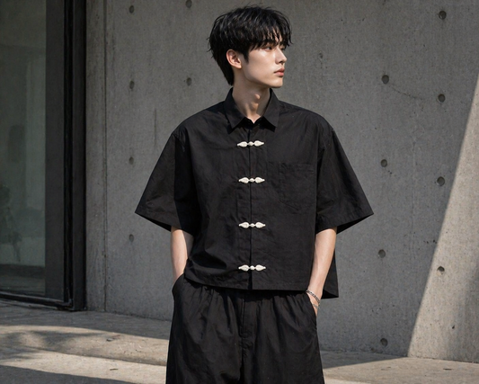 Seoul Shadow Oversized Shirt – Korean Streetwear Edition