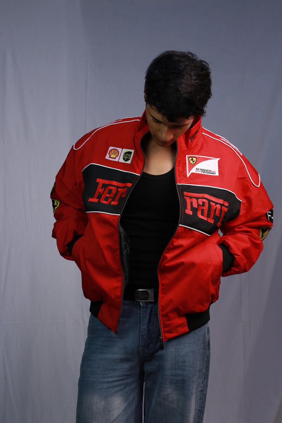 Red Ferrari F1 Printed Jacket – Racing Style Unisex Jacket | Westernvibe