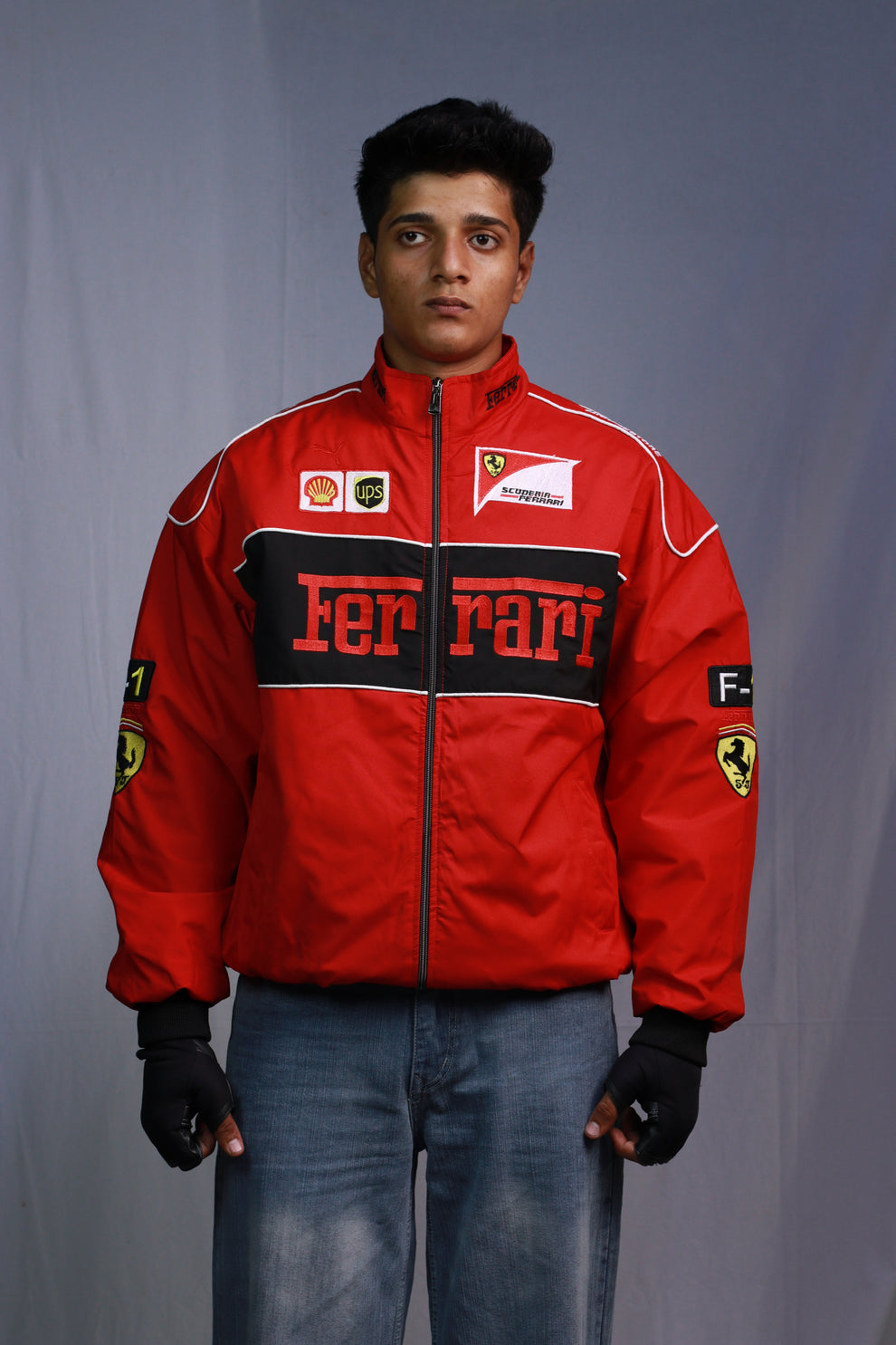Red Ferrari F1 Printed Jacket – Racing Style Unisex Jacket | Westernvibe