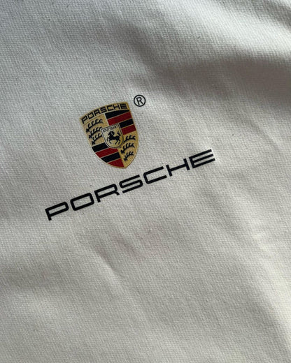 White Porsche Oversized T-Shirt – Premium Graphic Streetwear Tee for Men & Women