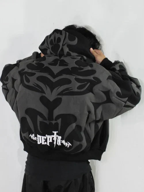 Tribal Shadow Delta Hoodie | Premium Oversized Streetwear by WesternVibe®
