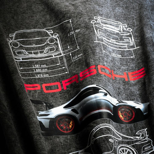 Oversized Porsche 911 Acid Wash T-Shirt – Premium Streetwear Tee for Men & Women