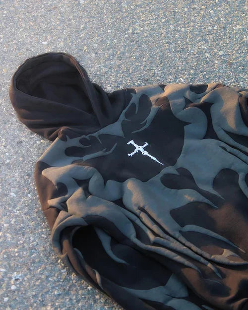 Tribal Shadow Delta Hoodie | Premium Oversized Streetwear by WesternVibe®