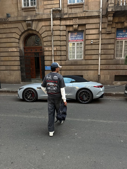 Oversized Porsche 911 Acid Wash T-Shirt – Premium Streetwear Tee for Men & Women
