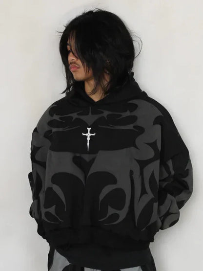 Tribal Shadow Delta Hoodie | Premium Oversized Streetwear by WesternVibe®