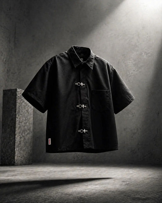 Clasp Essential Black Shirt – Minimal Luxury Fit