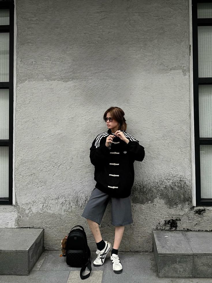 Black CNY Suede Knot Jacket – Oversized Unisex Streetwear