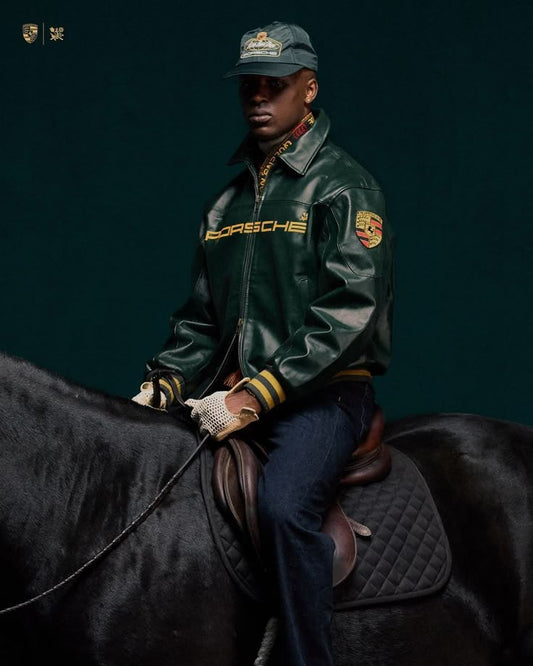 Porsche Vintage Leather Racing Jacket – Retro Motorsport Statement | WesternVibe®