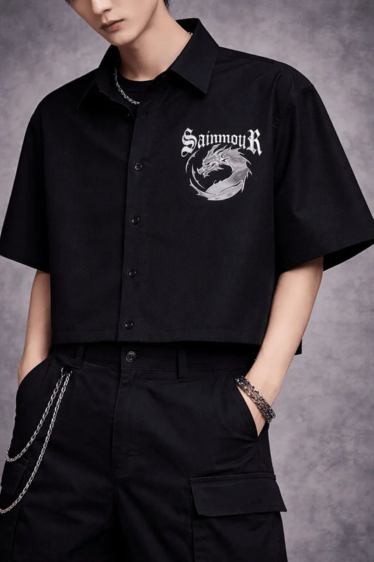 Celestial Dragon Graphic Oversized Shirt – Chinese Streetwear Edition