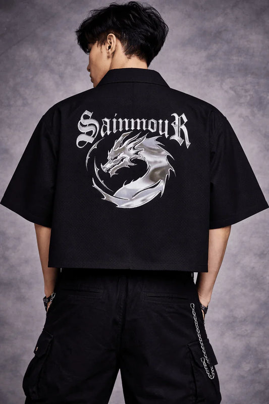 Celestial Dragon Graphic Oversized Shirt – Chinese Streetwear Edition