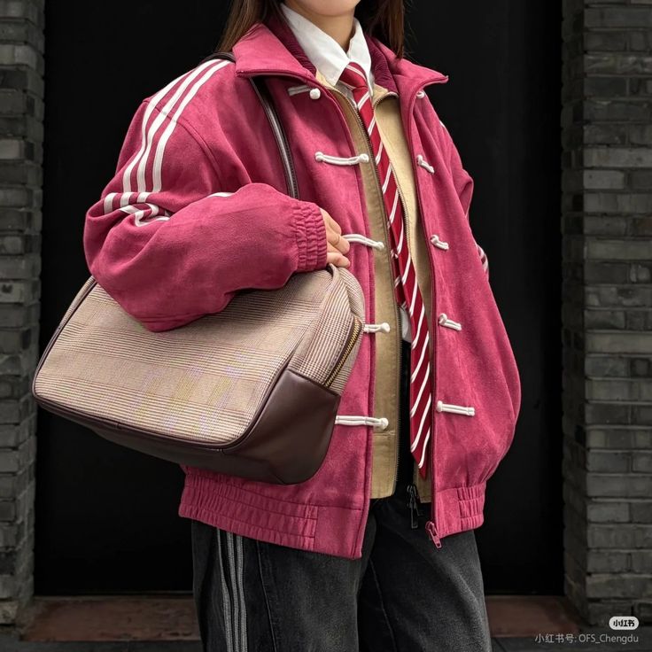 Maroon CNY Suede Knot Jacket – Oversized Unisex Streetwear